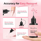 MelodySusie nail glue remover bottle on a vanity table