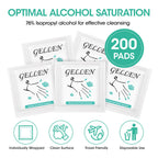Individually wrapped alcohol prep wipes for gel polish residue removal