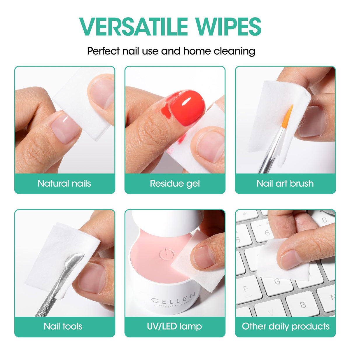 Cellulose acetate lint free material structure for flawless manicures