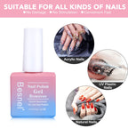 No foil soaking gel polish remover application on nails close up