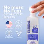 Eternal cosmetics 8 fluid ounces pure acetone bottle packaging details