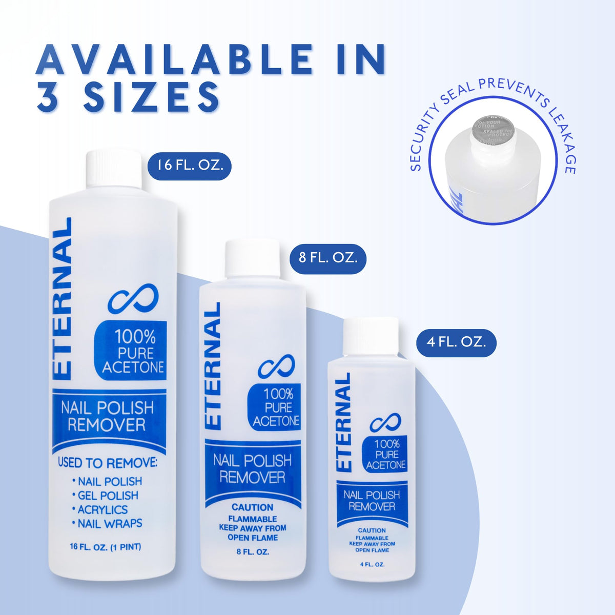 Authentic imported USA pure acetone bottle for premium nail care