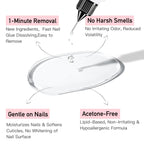 Curvlife nail glue remover next to press on nails