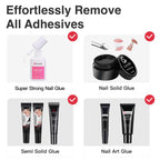 Professional nail care kit featuring Curvlife glue remover