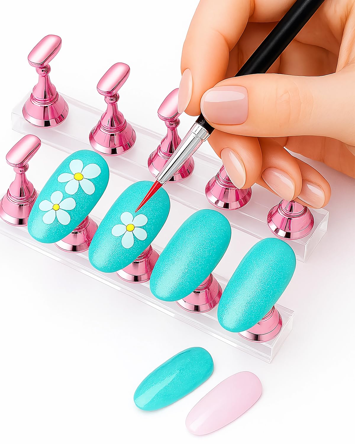 High quality acrylic base for nail tip painting and display