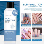 Morovan nail liquid applied to poly gel brush