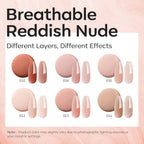 Modelones gel builder set showing 6 neutral nude bottle shades