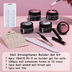 Beauzy Professional builder gel jars and applicator brush