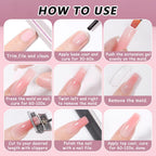 Professional nail kit contents including gel and application tools