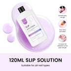 Aijimei slip solution bottle next to a gel brush