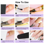 Nail art decoration using Saviland 5-in-1 builder gel adhesive