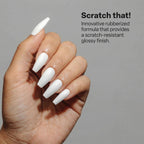 APRÉS Top Gelcoat X non wipe gel polish formula showcasing high shine clear gloss texture