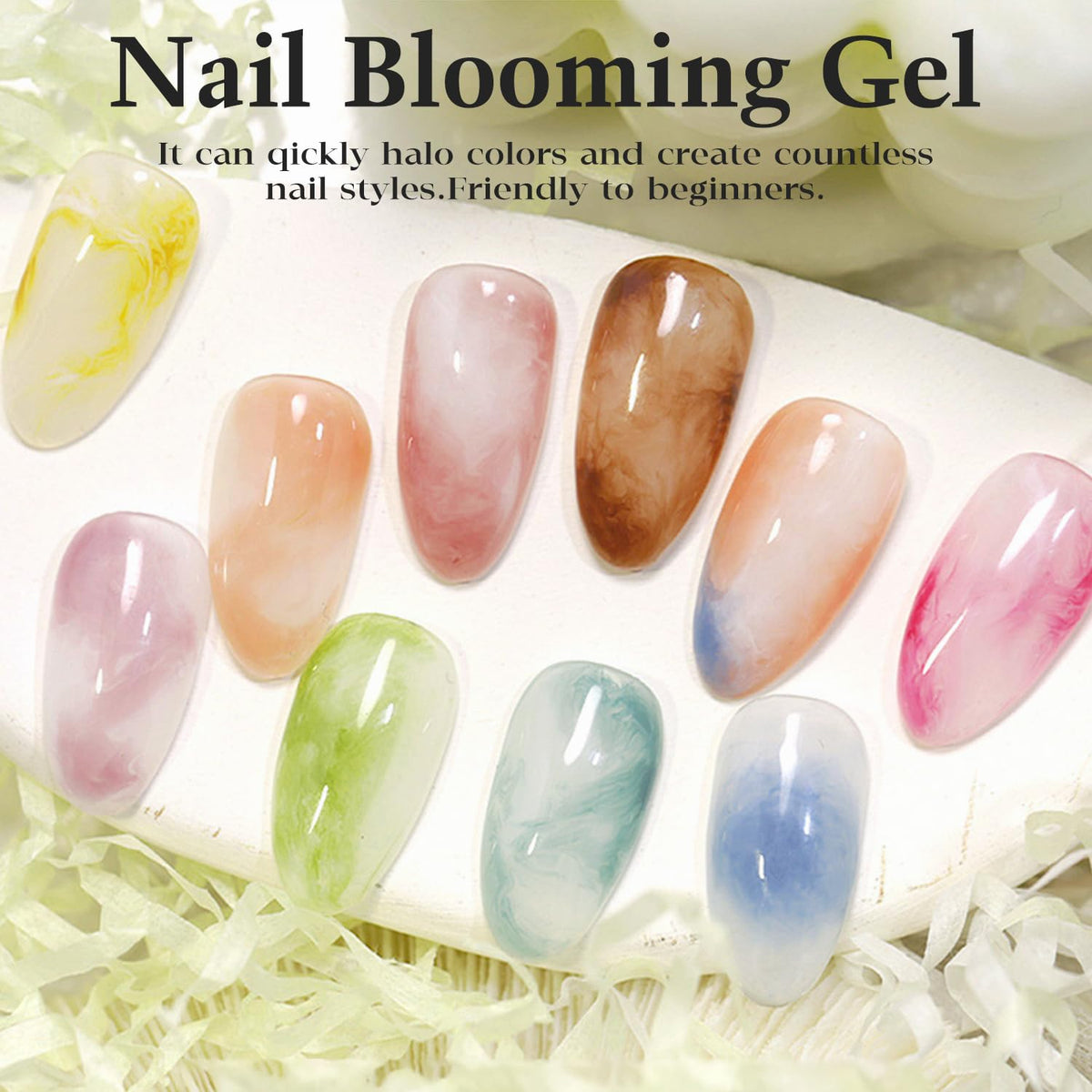 Lavender Violets blooming gel bottle with UV LED manicure kit