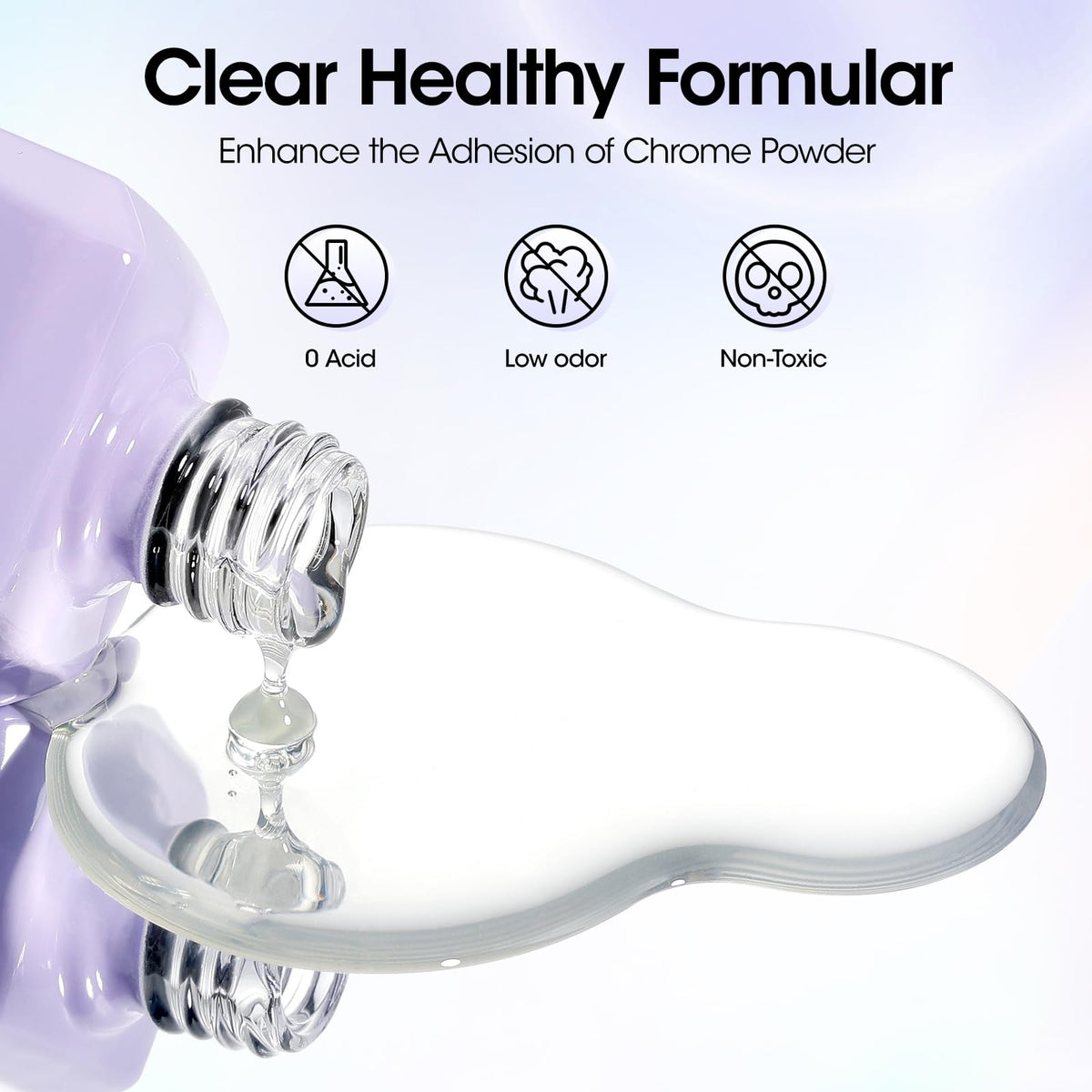 High shine mirror effect manicure demonstrating the smooth finish achieved with a no wipe top coat.