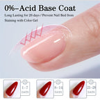 Top down view of Double Rhythm nail base and top coat set