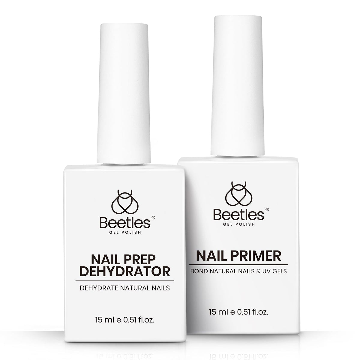 Beetles professional salon prep products side by side for acrylic and UV gel nail preparation