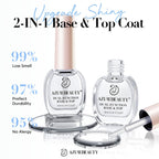 AZUREBEAUTY clear protective nail lacquer bottles demonstrating the glossy shine finish.