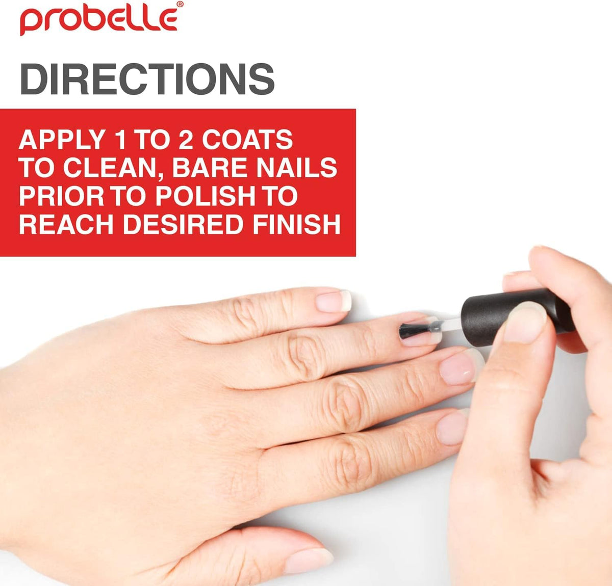 Nail repair treatment liquid showing the brush applicator from Probelle