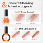 Modelones professional acid free prep kit bottles showing clear liquid consistency