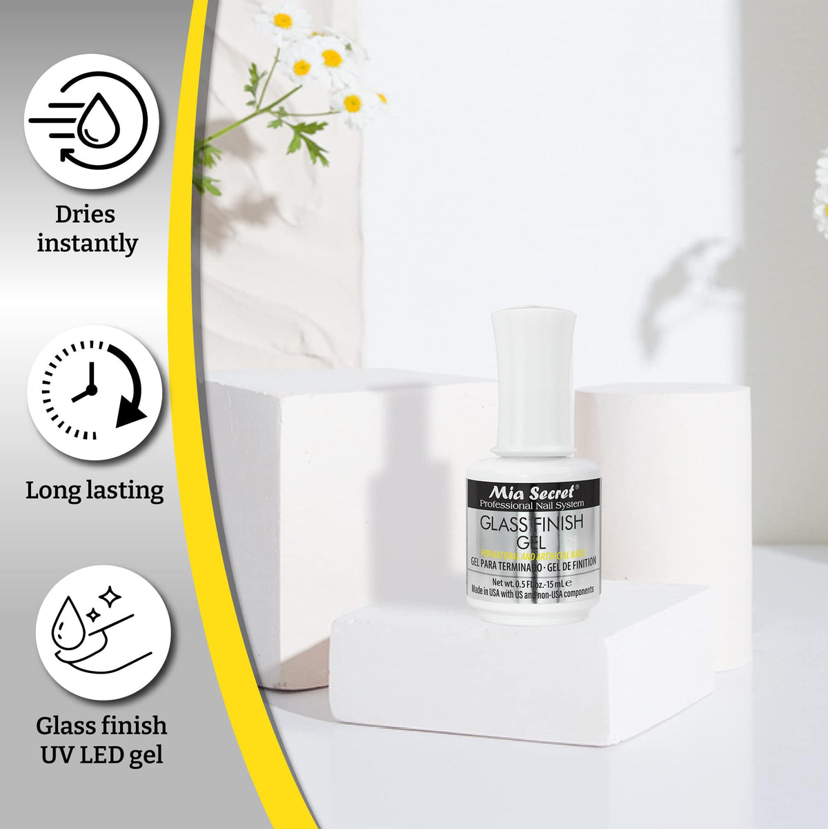 Mia Secret salon quality UV LED cured shiny top coat