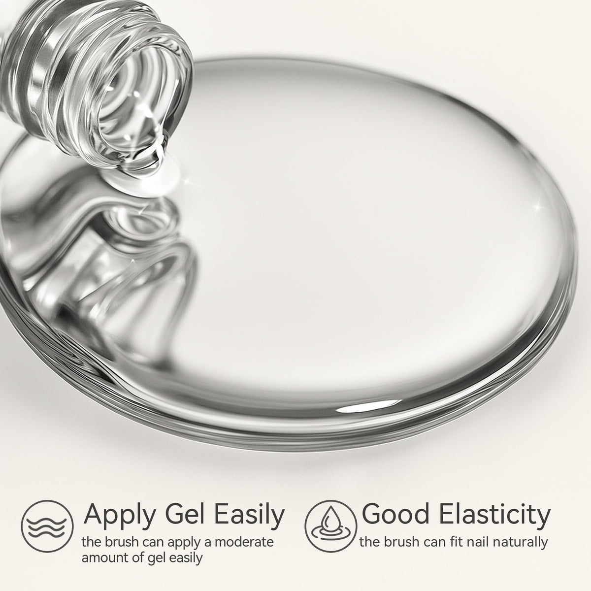 MAYCHAO no wipe glassy top coat bottle demonstrating the high-gloss shine effect on manicured nails
