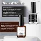 Authentic USA imported Morovan non acid lifting prevention nail kit bottles