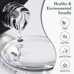 Clear gel base liquid being brushed smoothly onto a clean natural fingernail