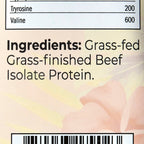 Nutrition facts panel for Santa Cruz Paleo 1.1 pound beef isolate bag