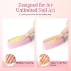 ANGNYA dual sided nail dip container showing deep smile line molding guide layout