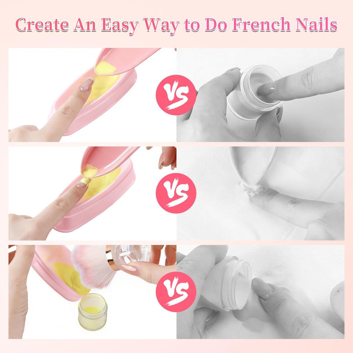 Premium ABS material ANGNYA French tip dip nail powder tray system product shot