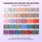 VANSISOS professional nail dipping kit including activator and brush saver liquids for home manicure