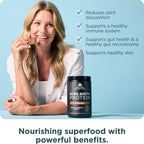 Natural chocolate protein powder with amino acids and glucosamine for adults