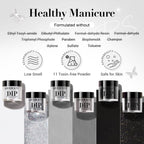 Azurebeauty DIY manicure set including grey and black powder jars.