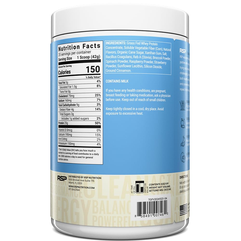 Authentic RSP Nutrition TrueFit packaging with probiotics and fiber details.