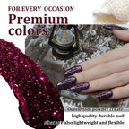 DIY nail art kit featuring red glitter dipping powder