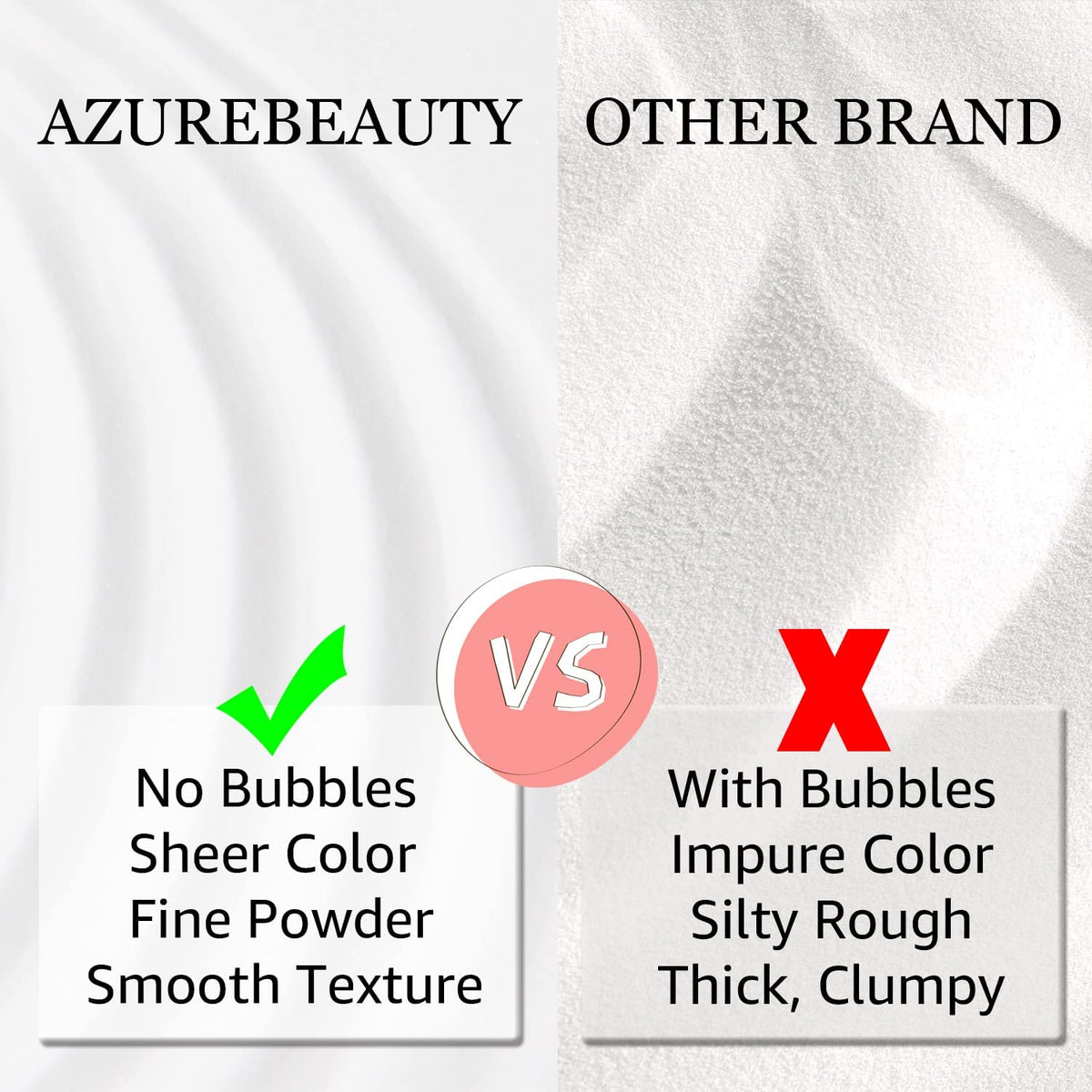 Transparent acrylic powder for nail extensions