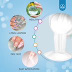 Clear dip powder for French nail art demonstration