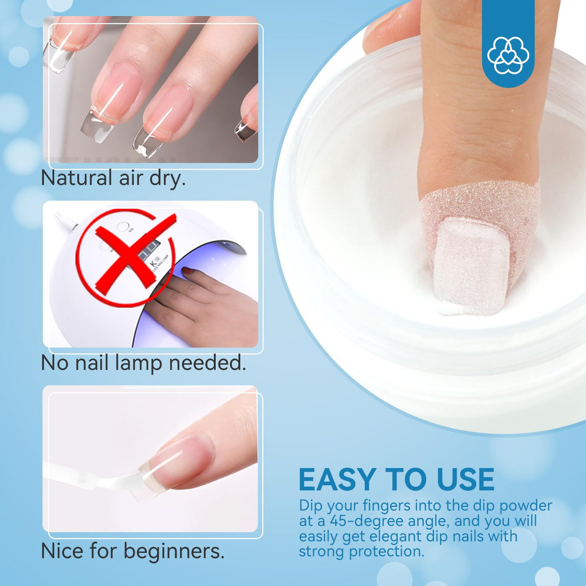 Saviland dipping powder bottle packaging side profile