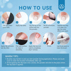 Professional nail art created with Saviland clear powder