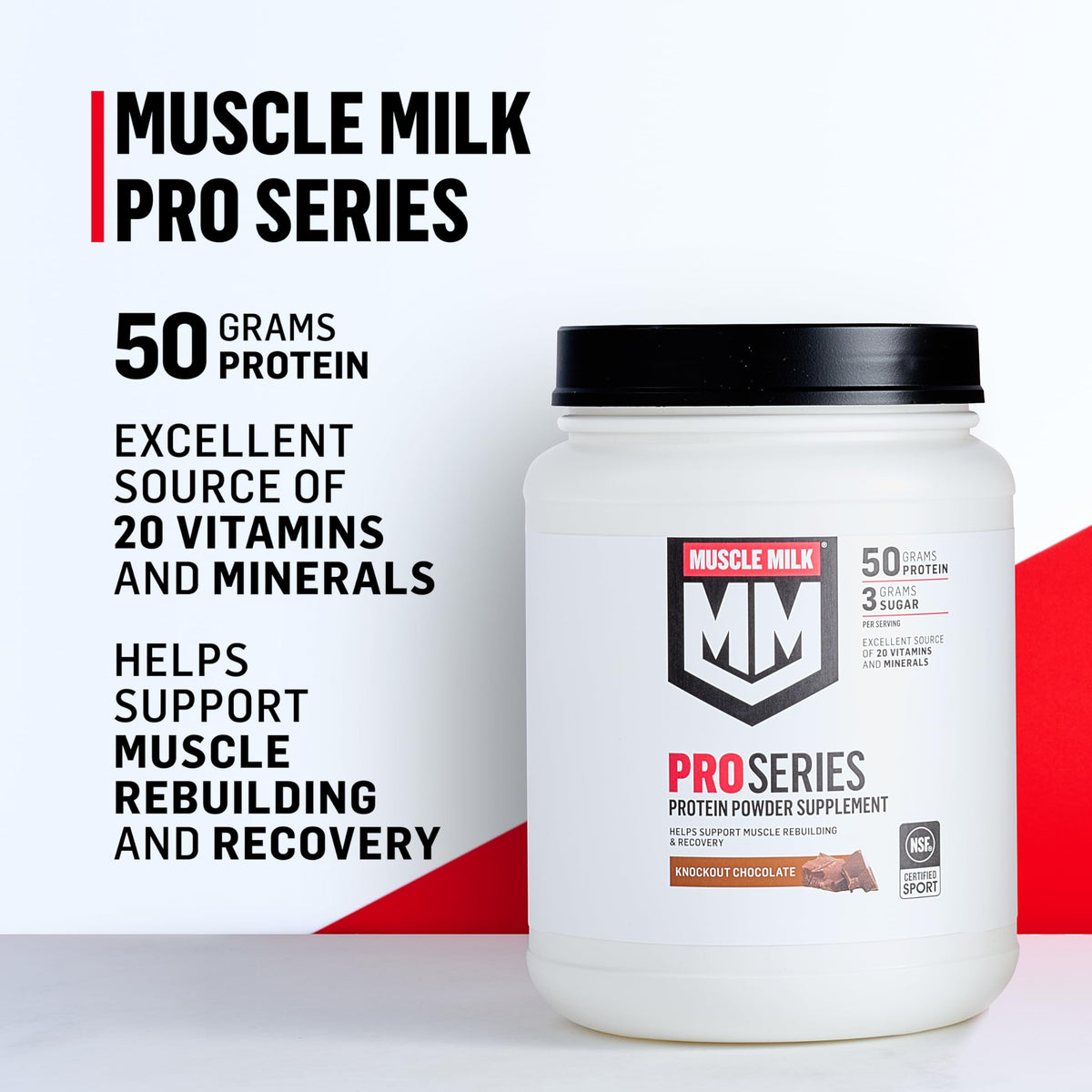 Sugar free protein powder supplement for men and women knockout chocolate