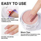 Top view of Fairy Glamor silver nail dip powder packaging