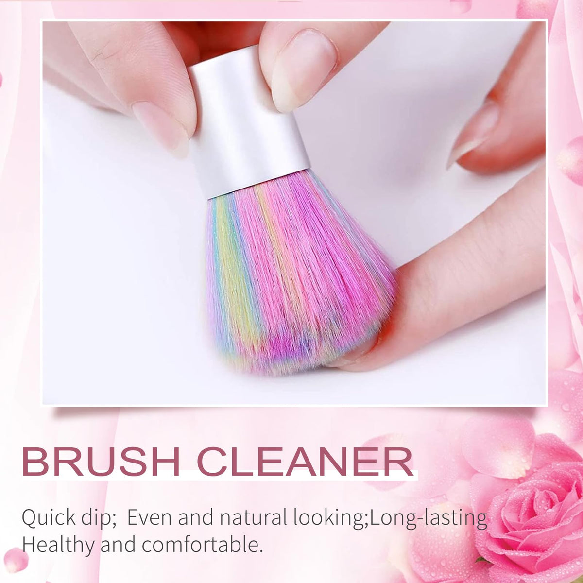 Instructions for applying Mnk66 dip powder for a smooth finish