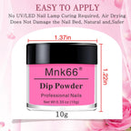 Professional aesthetic shot of Mnk66 nail dip powder for beauty gifting