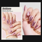 Nail art samples using Artdone chrome powder kit
