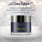 SNS Ink blue dip powder texture and color swatch