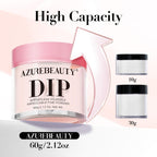 Lightweight semi-transparent dip powder for natural nails