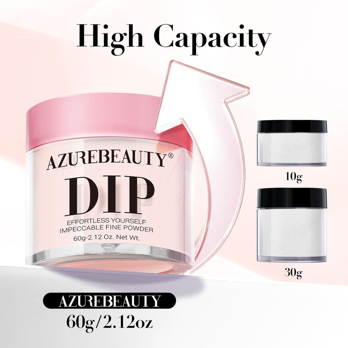 Lightweight semi-transparent dip powder for natural nails