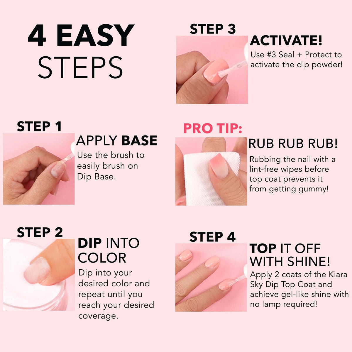 Milk bath manicure style with Kiara Sky Milky White powder