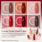 Azurebeauty nail powder set for French manicure styles