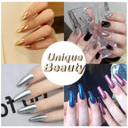 Allstarry gold chrome powder packaging and contents display